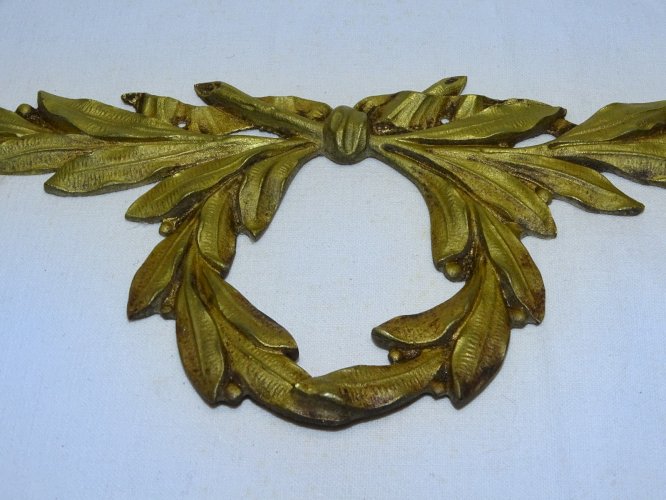 -JOLIE FRISE BRONZE COURONNE DE LAURIER DECO CADRE COLLECTION VITRINE   D