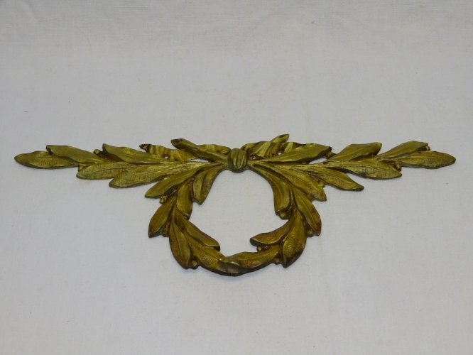 -JOLIE FRISE BRONZE COURONNE DE LAURIER DECO CADRE COLLECTION VITRINE   D