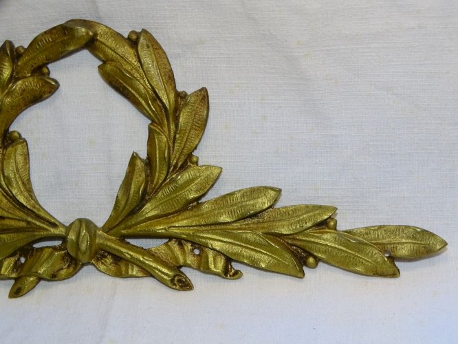 -JOLIE FRISE BRONZE COURONNE DE LAURIER DECO CADRE COLLECTION VITRINE   D