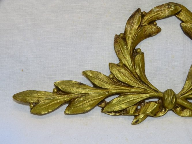 -JOLIE FRISE BRONZE COURONNE DE LAURIER DECO CADRE COLLECTION VITRINE   D