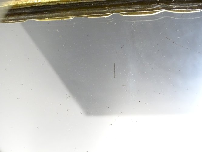 -JOLIE GLACE MURALE MIROIR BOIS Doré XXe déco COLLECTION VITRINE    D