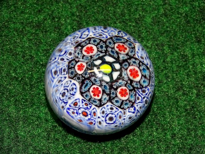 -JOLIE PETITE BOULE DE SULFURE PRESSE PAPIER PAPERWEIGHT COLLECTION VITRINE   D