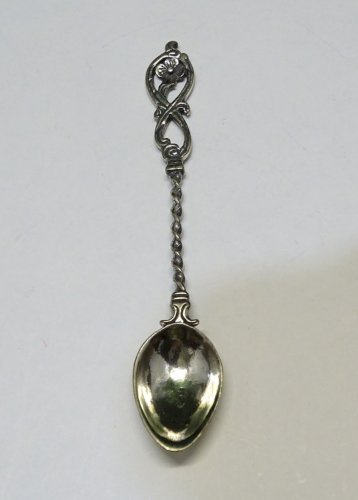 -JOLIE PETITE CUILLERE ARGENT 800e pour SALIERE MOUTARDIER ou AUTRE   D