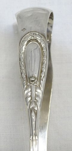 -JOLIE PINCE A SUCRE en ARGENT XIXe  poinçon MINERVE TITRE 2 COLLECTION VITRINE