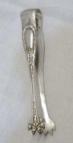 -JOLIE PINCE A SUCRE en ARGENT XIXe  poinçon MINERVE TITRE 2 COLLECTION VITRINE