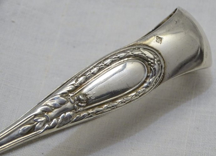 -JOLIE PINCE A SUCRE en ARGENT XIXe  poinçon MINERVE TITRE 2 COLLECTION VITRINE
