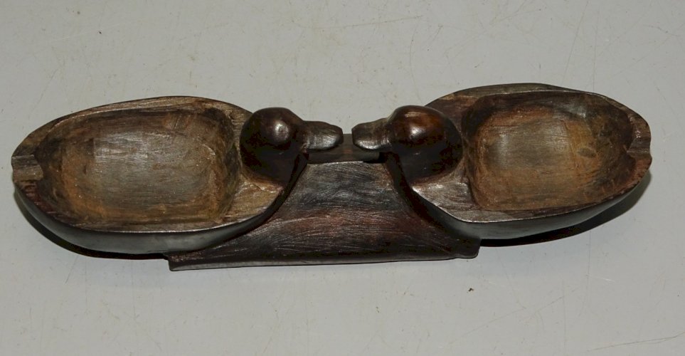 -JOLIE SALIERE SEL POIVRE 2 CANARDS BOIS COLLECTION VITRINE DECO TABLE    D