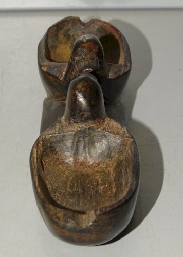 -JOLIE SALIERE SEL POIVRE 2 CANARDS BOIS COLLECTION VITRINE DECO TABLE    D