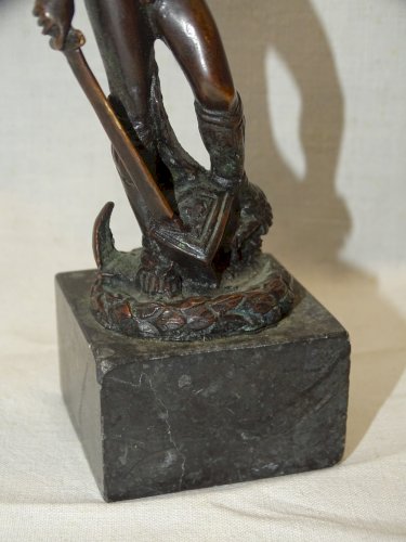 -JOLIE SCULPTURE BRONZE Patiné représentant le DAVID de DONATELLO non signé   D