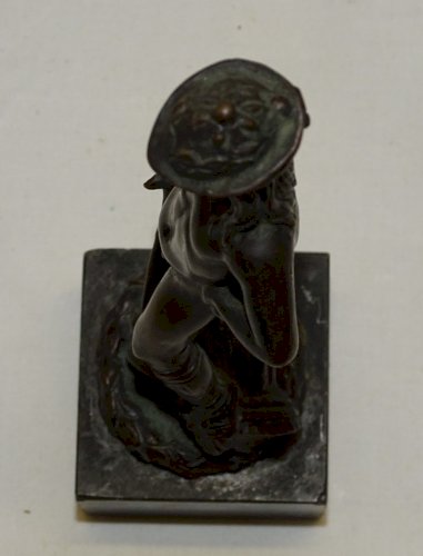 -JOLIE SCULPTURE BRONZE Patiné représentant le DAVID de DONATELLO non signé   D