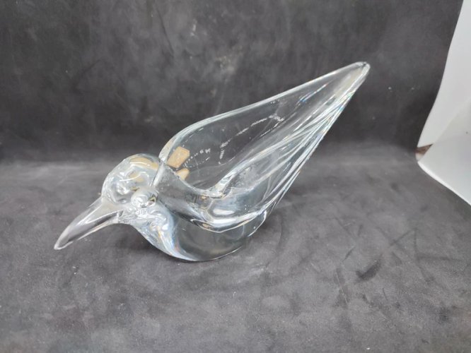 jolie vide poche en cristal signé Art Vannes en forme doiseau en bon etat