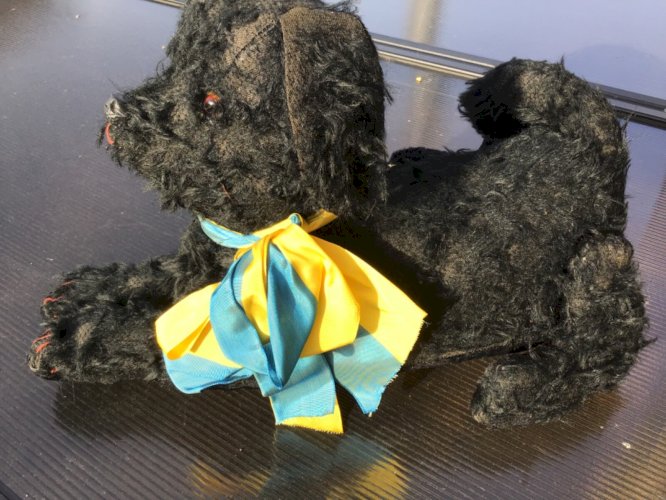 Jouet Ancien Chien Peluche longueur 40 cm