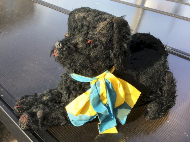 Jouet Ancien Chien Peluche longueur 40 cm