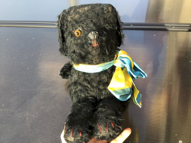 Jouet Ancien Chien Peluche longueur 40 cm