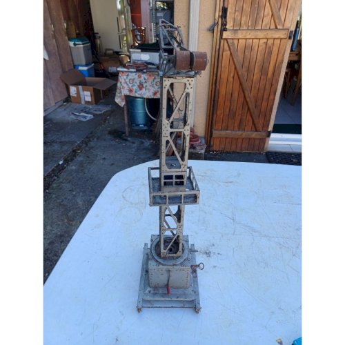 Jouet Ancien en Métal Joustra  Grue 