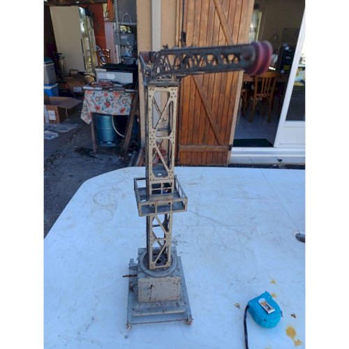 Jouet Ancien en Métal Joustra  Grue 