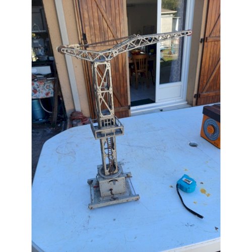 Jouet Ancien en Métal Joustra  Grue 