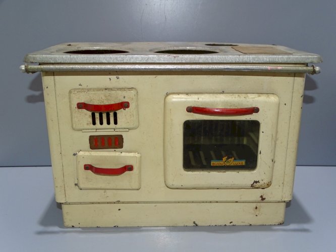 -JOUET ANCIENNE CUISINERE TOLE PEINTE BIJOU LUXE JOUET TMF JUS de GRENIER   D