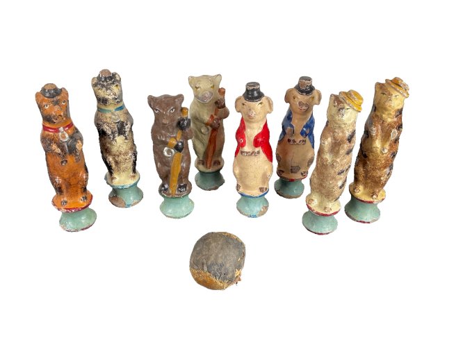 Jouet & Jeu  bowling de Salon  , cirque , XIX ème Siècle Antique French Toy 19th