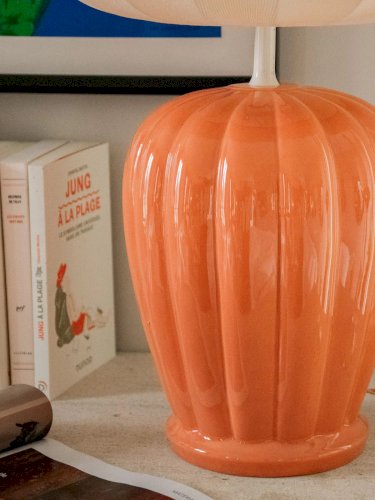 Julia, la grande lampe en céramique orange N°699