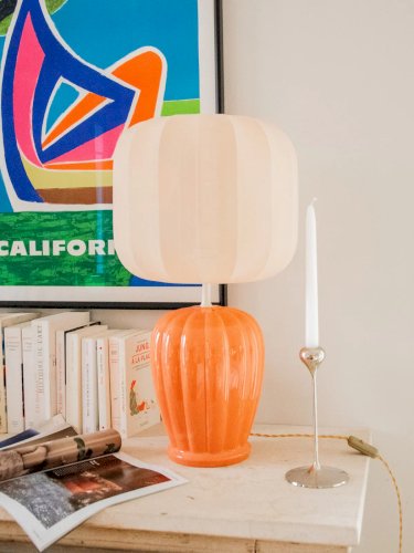 Julia, la grande lampe en céramique orange N°699
