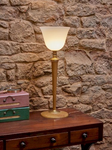 Julia, la lampe à poser en bois et verre N°573