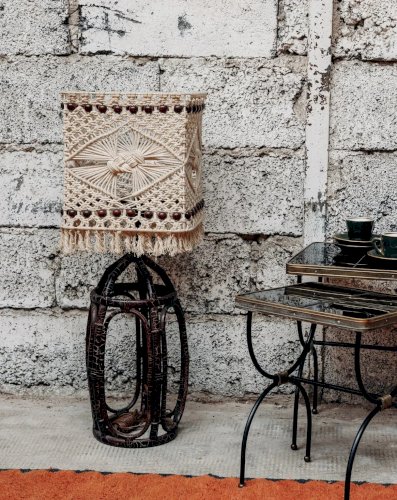 Julia, la lampe à poser en macramé N°380