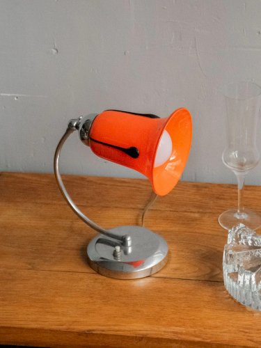 Julia, la lampe à poser orange en verre N°600