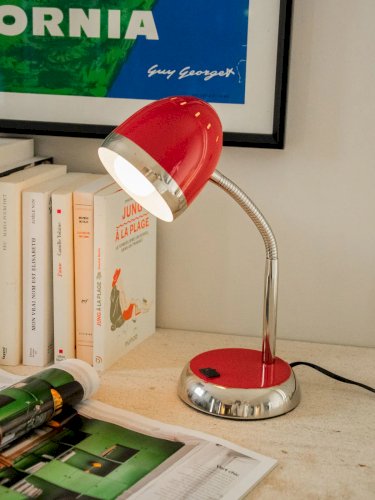 Julia, la lampe de bureau rouge en métal N°704
