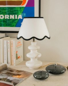 Julia, the black and white alabaster lamp No. 706