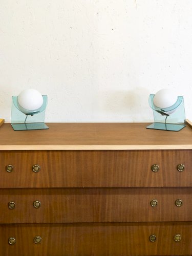 Julia, la paire de lampes à poser en verre N°605