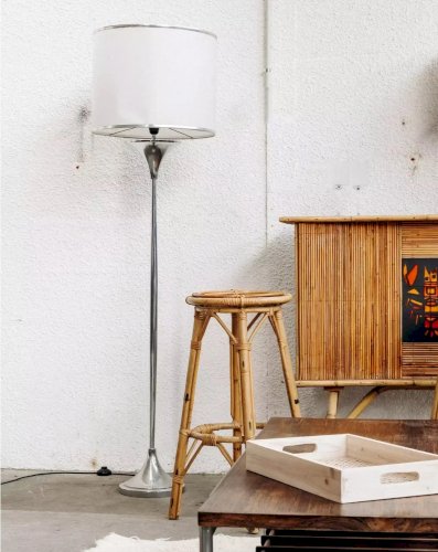 Julien, le lampadaire chromé N°8