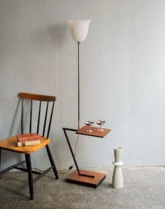 Julien, le lampadaire en métal et bois N°214