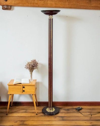 Julien, le lampadaire en métal et cuir N°241