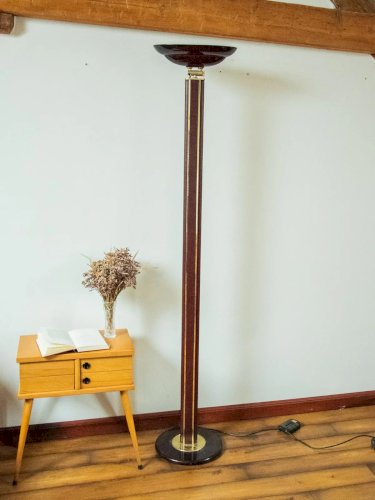 Julien, le lampadaire en métal et cuir N°241