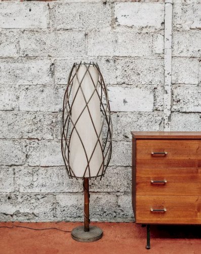 Julien, le lampadaire en rotin N°119