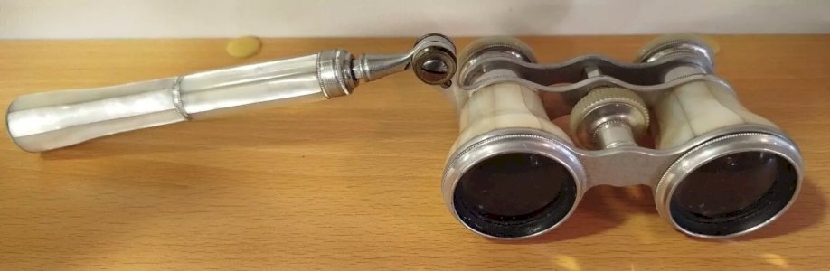 JUMELLES de THEATRE Vision Lentille METAL Nacre Manche Ancien 7VE 19/12