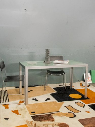 Karla, la table à manger en verre et métal Monica Armani N°1051