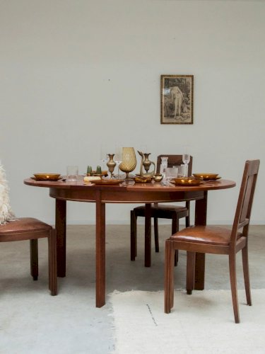 Karla, la table à manger ronde en bois N°1012