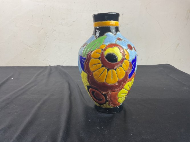 KERAMIS  VASE EN FAIENCE ART DÉCO D2075 CHARLES CATTEAU