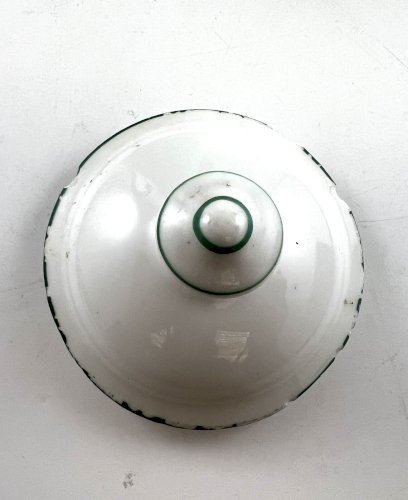 KPM Germany théière chocolatière vintage céramique fleurs bleues inscription