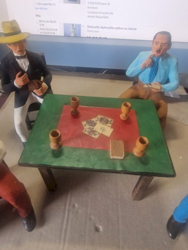 La partie de cartes de Pagnol Santons d’Art  Marseille