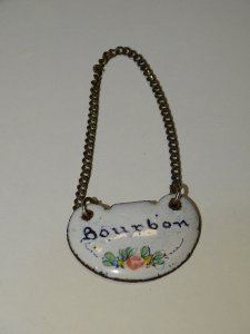 -LABEL of CARAFE LABEL BOURBON ENAMELED EMAIL FLOWERY COLLECTION decor D