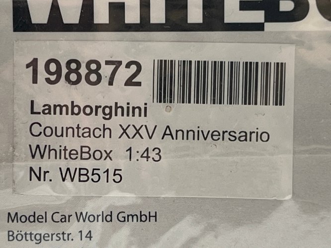 Lamborghini Countach 25e anniversaire (1994) 1/43 Whitebox