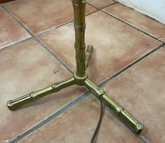 Lampadaire bambou tripode JANSEN CIRCA 1970 PANTON ERA lamp light design vintage