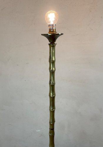 Lampadaire bambou tripode JANSEN CIRCA 1970 PANTON ERA lamp light design vintage