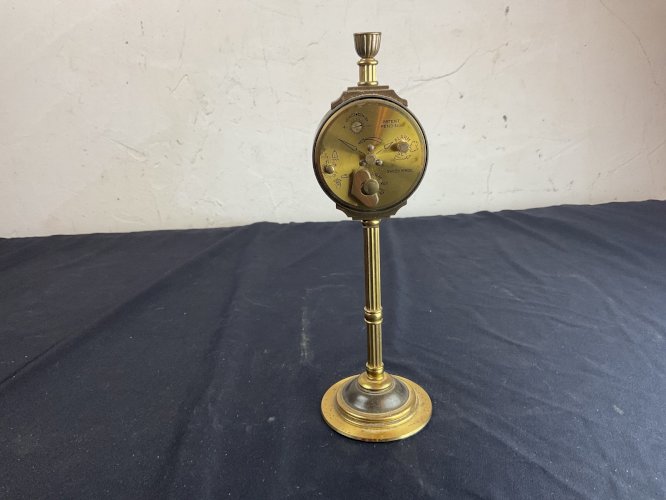 LAMPADAIRE CHAMPS ÉLYSÉES PENDULETTE DE BUREAU REVEIL 8 DAYS ALARM CLOCK UTI