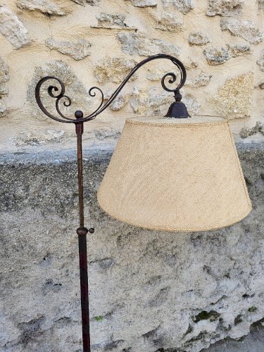 LAMPADAIRE EN FER FORGE REGLABLE EN HAUTEUR