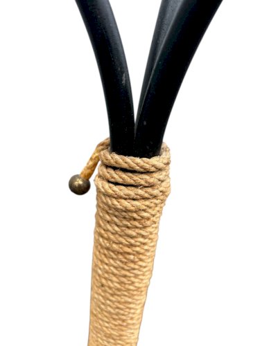 Lampadaire métal et corde années 1950