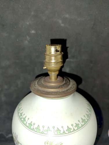 lampe a decor floral sur base vase haviland limoges en bon etat